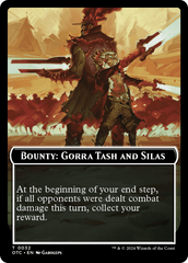 Bounty: Gorra Tash and Silas // Bounty Rules Double-Sided Token [Outlaws of Thunder Junction Commander Tokens] | Good Games Adelaide SA