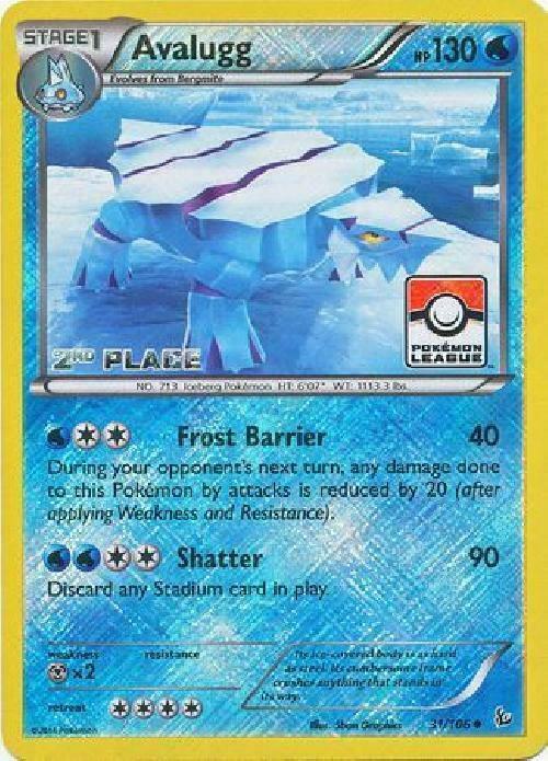 Avalugg 31 106 Pokemon League 2nd Place 031/106 (League & Championship Cards)  - Reverse Holofoil | Good Games Adelaide SA