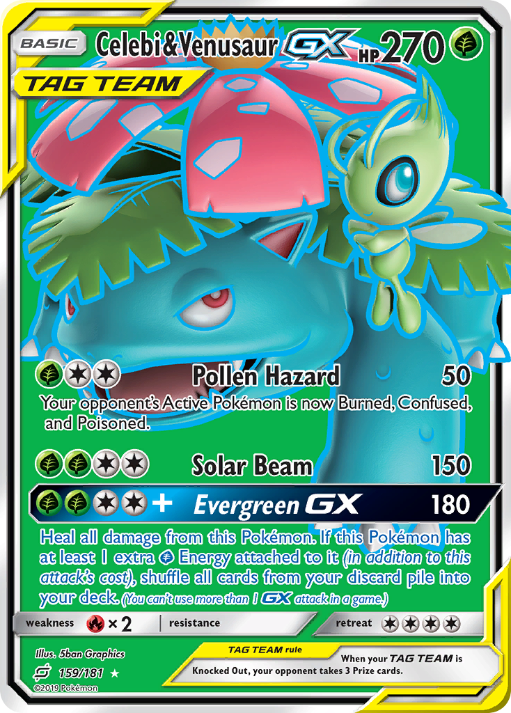 Celebi & Venusaur GX (159/181) [Sun & Moon: Team Up] | Good Games Adelaide SA