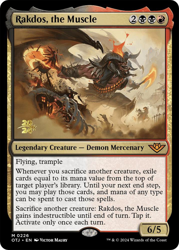 Rakdos the Muscle 226 (Prerelease Cards)  - Foil | Good Games Adelaide SA