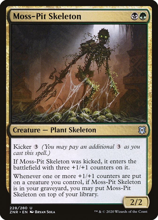 Moss-Pit Skeleton 228/280 (Zendikar Rising)  - Foil | Good Games Adelaide SA