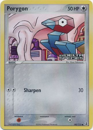 Porygon (80/113) (Stamped) [EX: Delta Species] | Good Games Adelaide SA