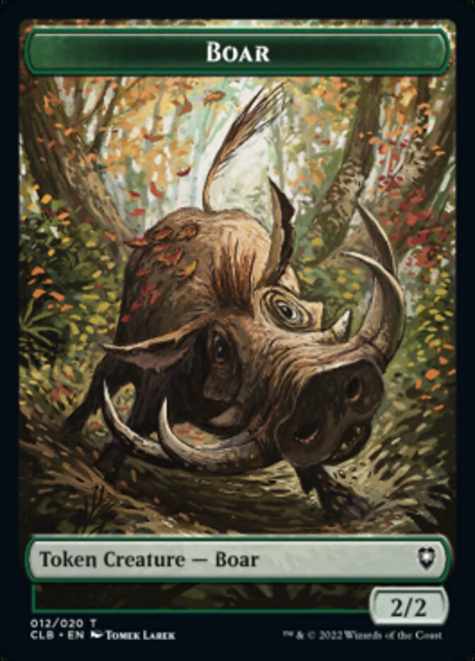 Boar // Ogre Double-sided Token [Commander Legends: Battle for Baldur's Gate Tokens] | Good Games Adelaide SA