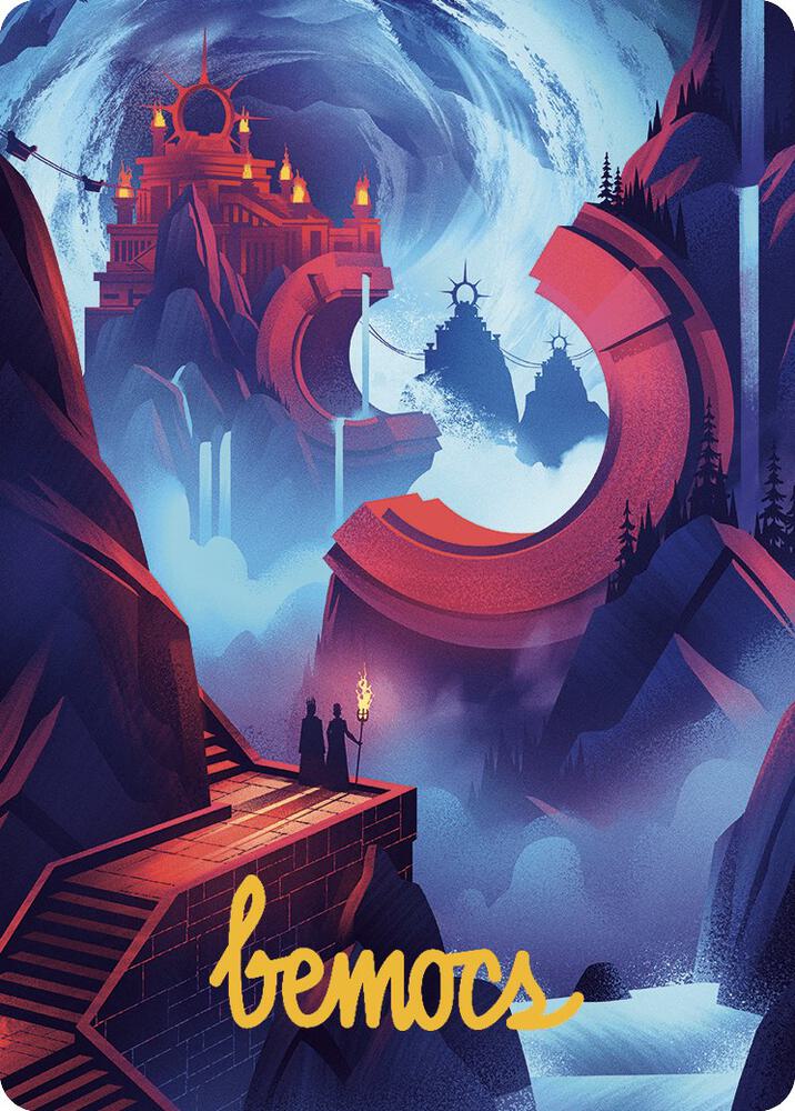 Mountain Art Card Gold Stamped Signature 45 (Art Series: The Lost Caverns of Ixalan)  | Good Games Adelaide SA