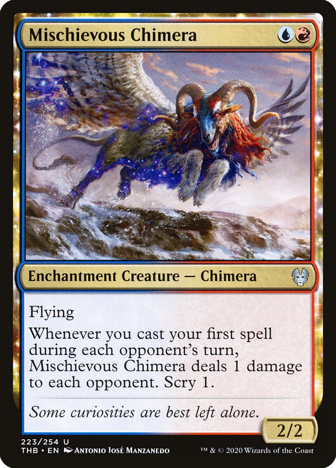 Mischievous Chimera 223 (Theros Beyond Death)  - Foil | Good Games Adelaide SA