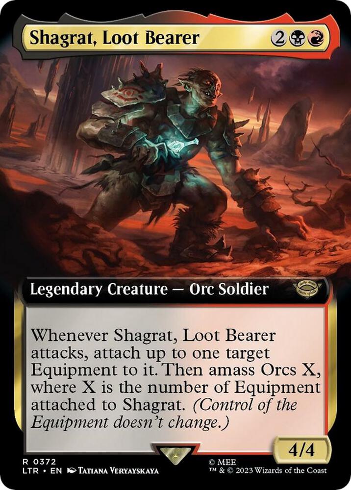 Shagrat, Loot Bearer 372 (Universes Beyond: The Lord of the Rings: Tales of Middle-earth)  - Extended Art Foil | Good Games Adelaide SA