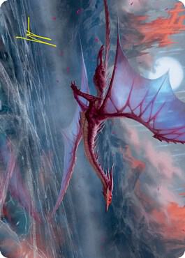 Manaform Hellkite Art Card Gold Stamped Signature 46 (Art Series: Innistrad: Crimson Vow)  | Good Games Adelaide SA