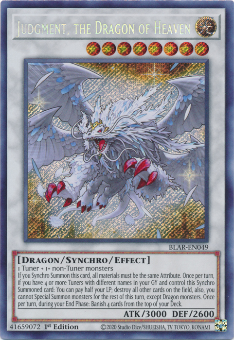 Judgment, the Dragon of Heaven [BLAR-EN049] Secret Rare | Good Games Adelaide SA