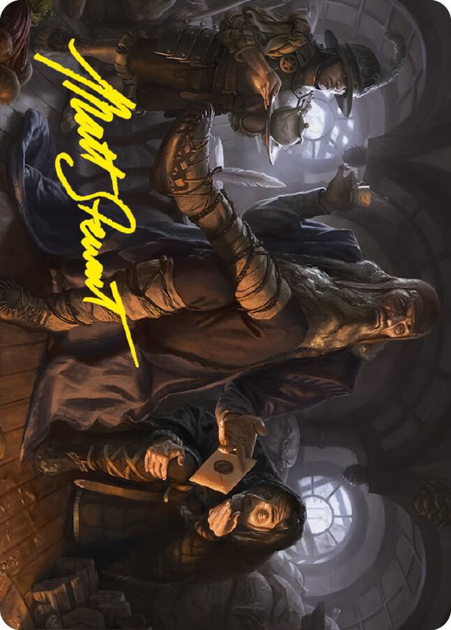 Sharkey Tyrant of the Shire Art Card Gold Stamped Signature 22 (Art Series: Universes Beyond: The Lord of the Rings: Tales of Middle-earth)  | Good Games Adelaide SA