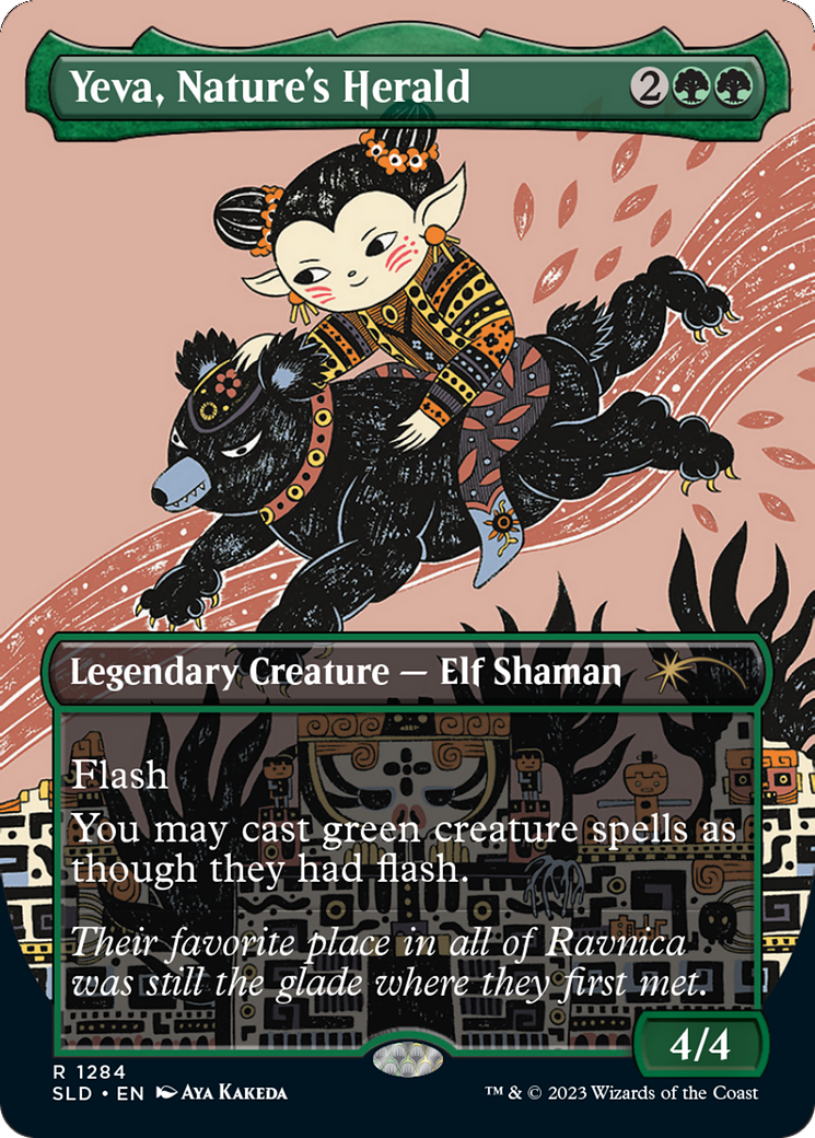Yeva, Nature's Herald (Borderless) [Secret Lair Drop Series] | Good Games Adelaide SA