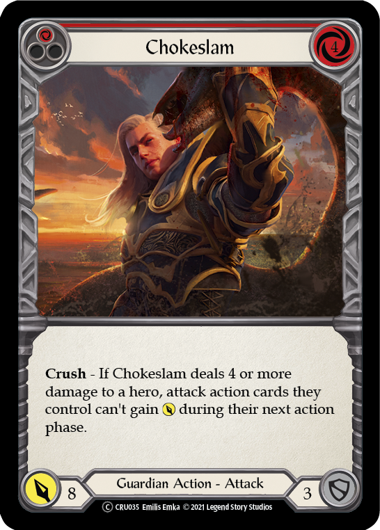 Chokeslam (Red) [U-CRU035-RF] Unlimited Rainbow Foil | Good Games Adelaide SA