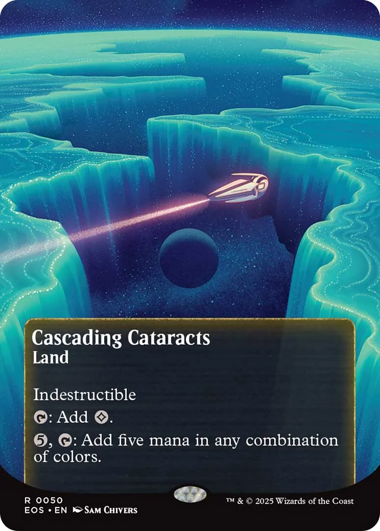 Cascading Cataracts Art Card (50/54) [Edge of Eternities Art Series] | Good Games Adelaide SA