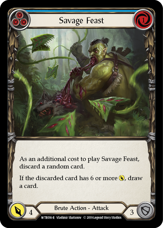 Savage Feast (Blue) [WTR016-R] Alpha Print Normal | Good Games Adelaide SA