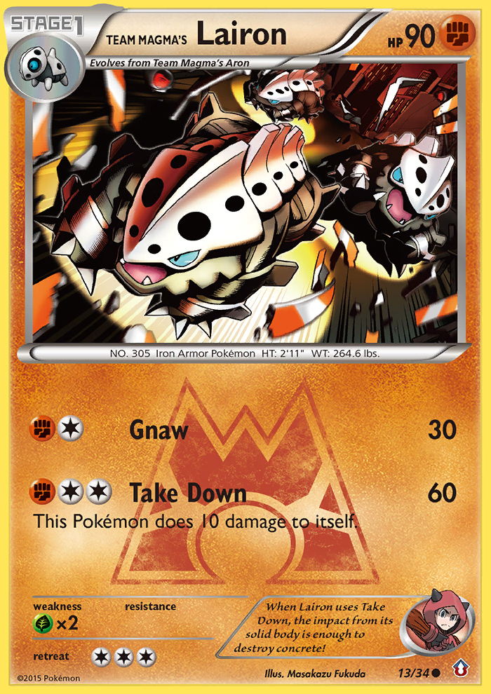 Team Magma's Lairon (13/34) [XY: Double Crisis] | Good Games Adelaide SA