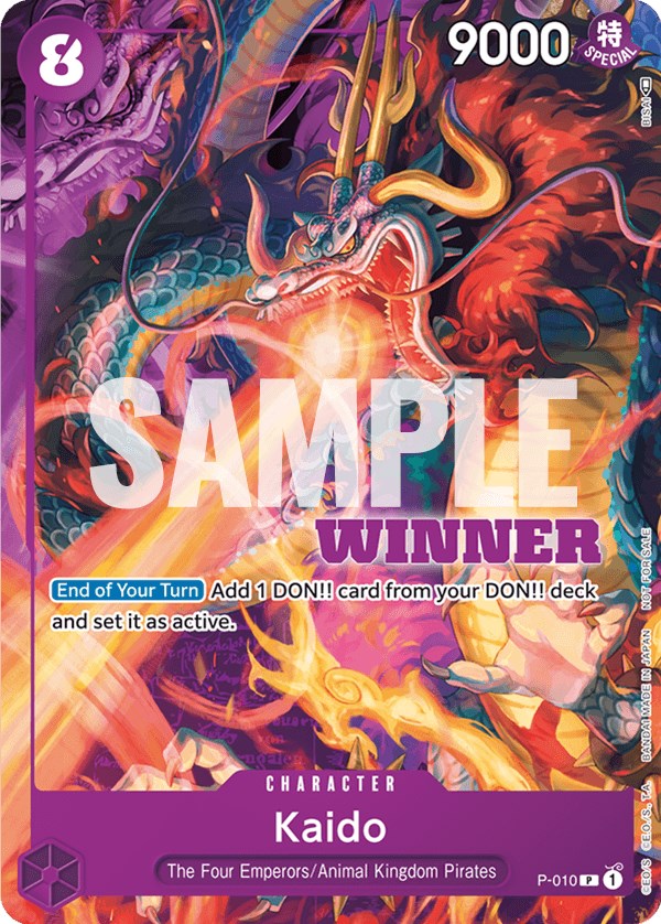 Kaido (P-010) (Winner Pack Vol. 1) [One Piece Promotion Cards] | Good Games Adelaide SA