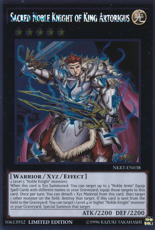 Sacred Noble Knight of King Artorigus [NKRT-EN038] Platinum Rare | Good Games Adelaide SA