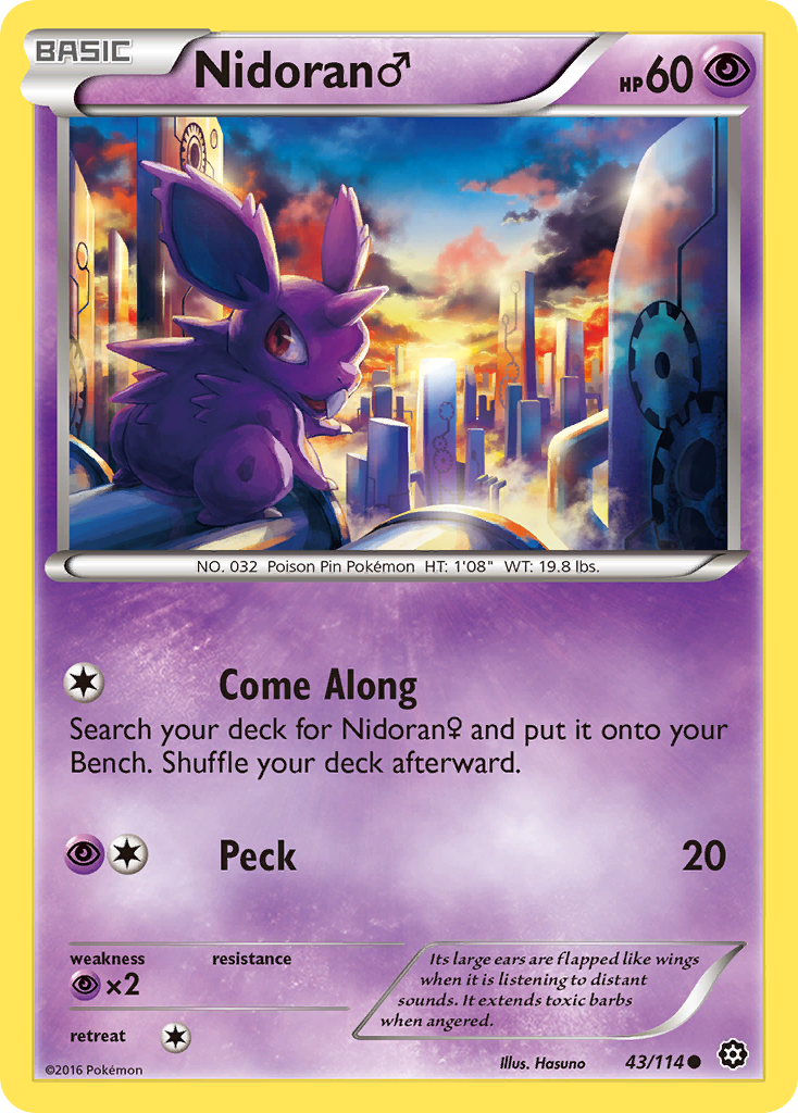 Nidoran (43/114) (Male) [XY: Steam Siege] | Good Games Adelaide SA