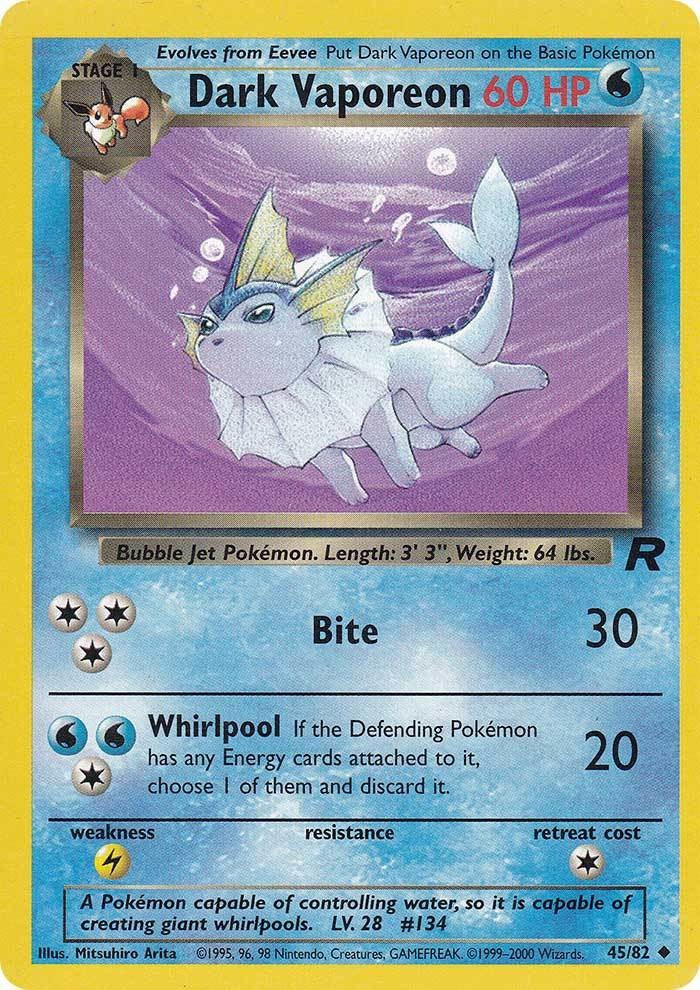 Dark Vaporeon (45/82) [Team Rocket Unlimited] | Good Games Adelaide SA
