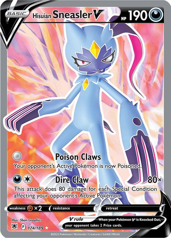 Hisuian Sneasler V Full Art 174/189 (SWSH10: Astral Radiance)  - Holofoil | Good Games Adelaide SA