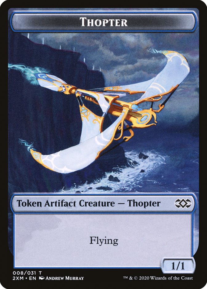 Golem // Thopter (008) Double-sided Token [Double Masters Tokens] | Good Games Adelaide SA