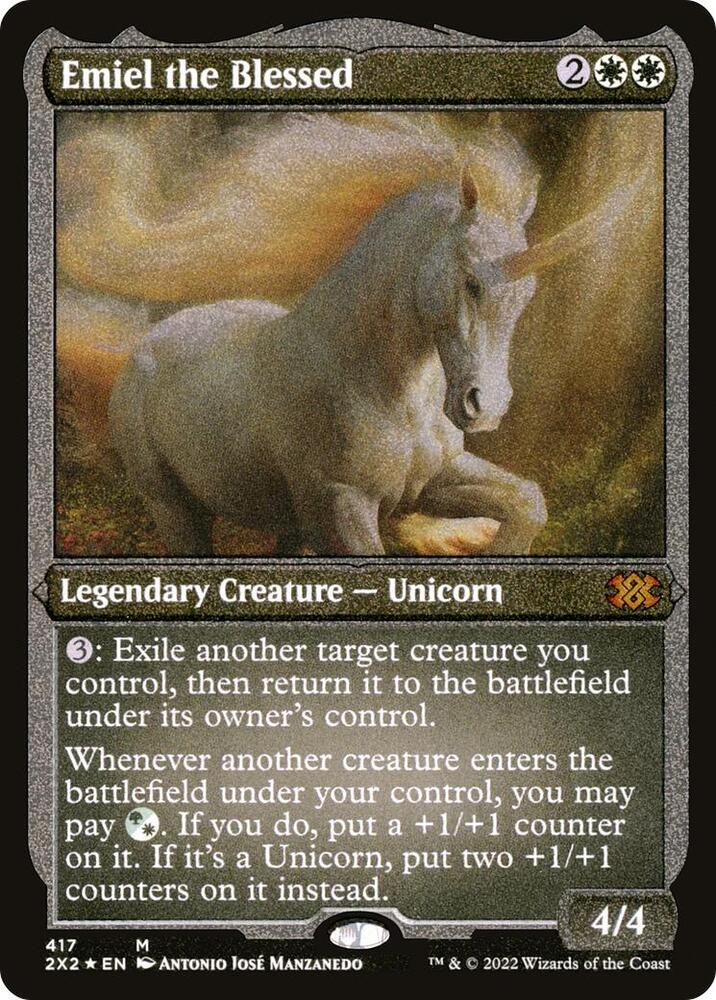 Emiel the Blessed Foil Etched 417 (Double Masters 2022)  - Foil | Good Games Adelaide SA