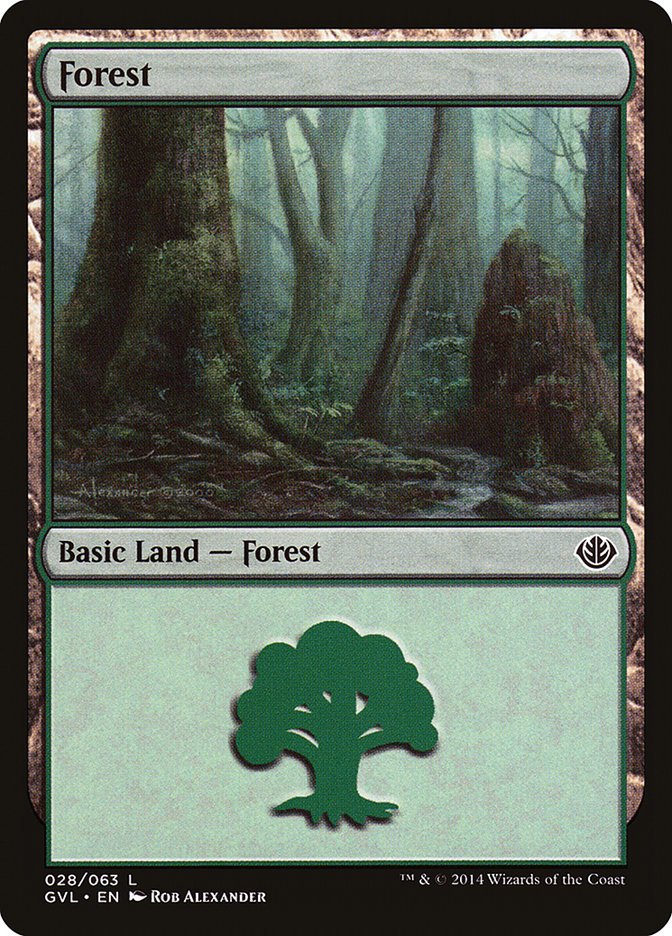 Forest (28) (Garruk vs. Liliana) [Duel Decks Anthology] | Good Games Adelaide SA