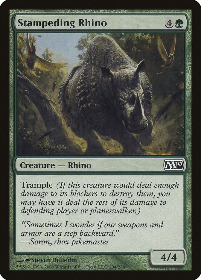 Stampeding Rhino 204 (Magic 2010 (M10))  - Foil | Good Games Adelaide SA