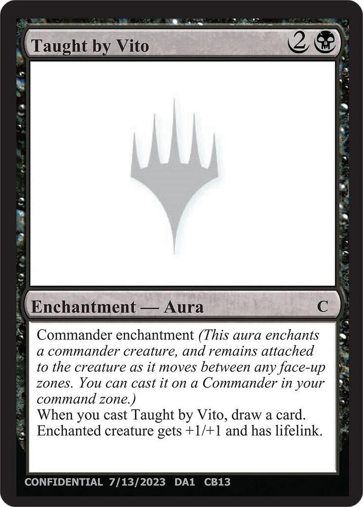 Taught by Vito  (Un-Known Event Playtest Cards)  | Good Games Adelaide SA