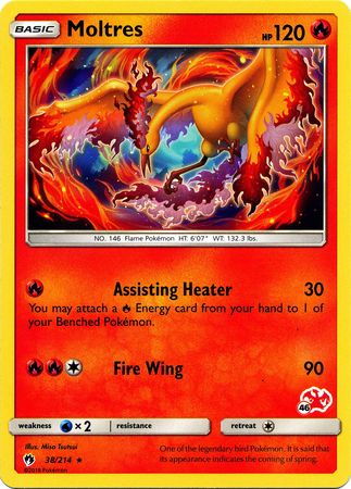 Moltres (38/214) (Charizard Stamp #46) [Battle Academy 2020] | Good Games Adelaide SA