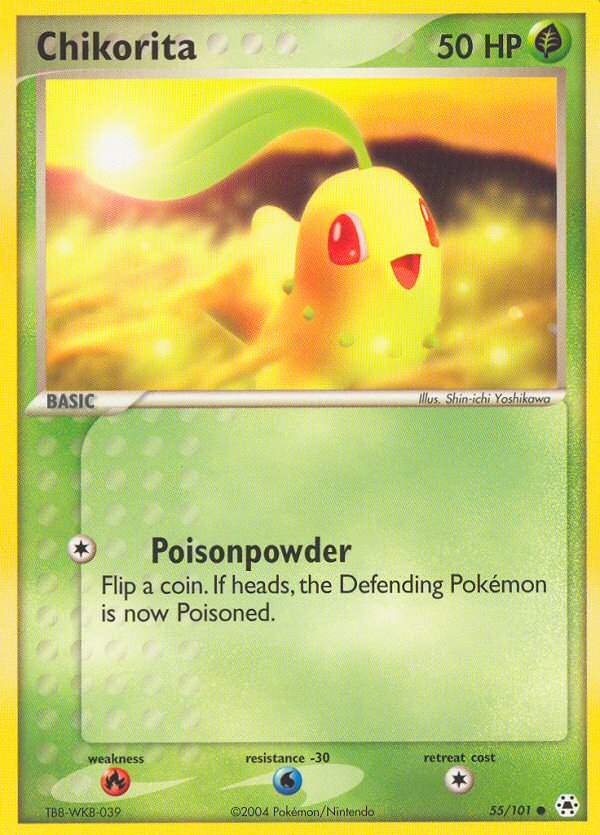 Chikorita (55/101) [EX: Hidden Legends] | Good Games Adelaide SA