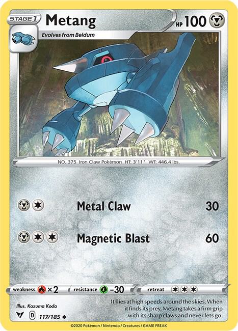 Metang 117/185 (SWSH04: Vivid Voltage)  - Reverse Holofoil | Good Games Adelaide SA