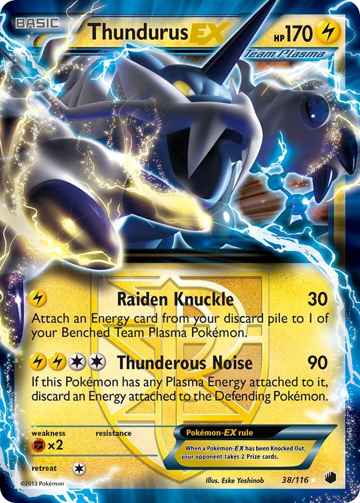 Thundurus EX Team Plasma 38/116 (Plasma Freeze)  - Holofoil | Good Games Adelaide SA