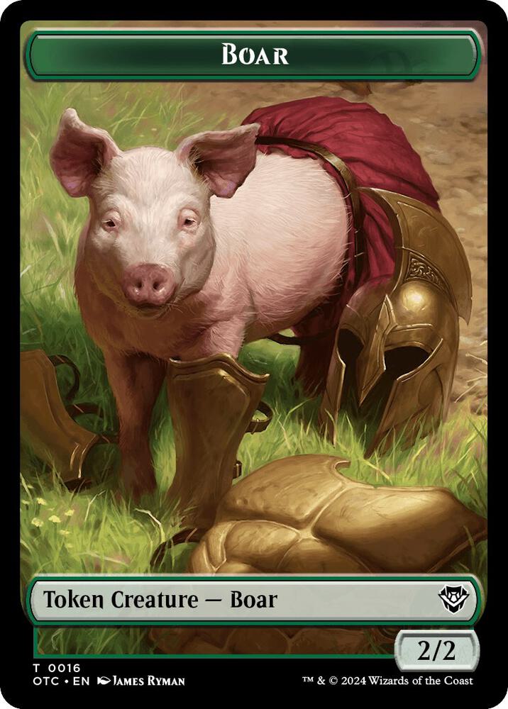 Boar Treasure Double Sided Token 16 // 18 (Commander: Outlaws of Thunder Junction)  | Good Games Adelaide SA