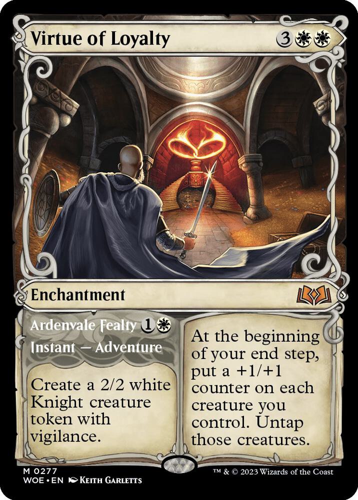 Virtue of Loyalty Showcase 277 (Wilds of Eldraine)  - Showcase Foil | Good Games Adelaide SA
