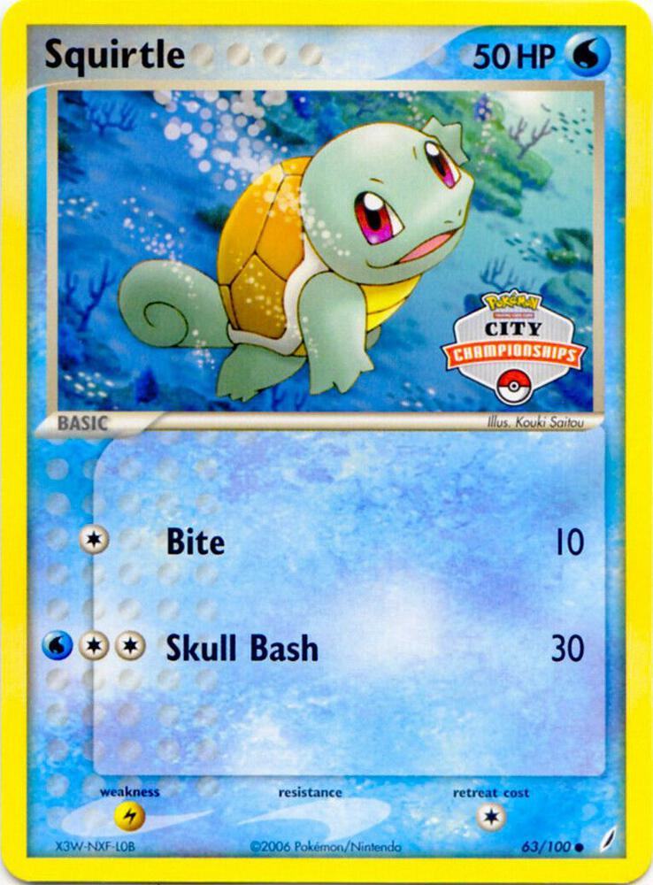 Squirtle 63 100 City Championships 063/100 (League & Championship Cards)  | Good Games Adelaide SA