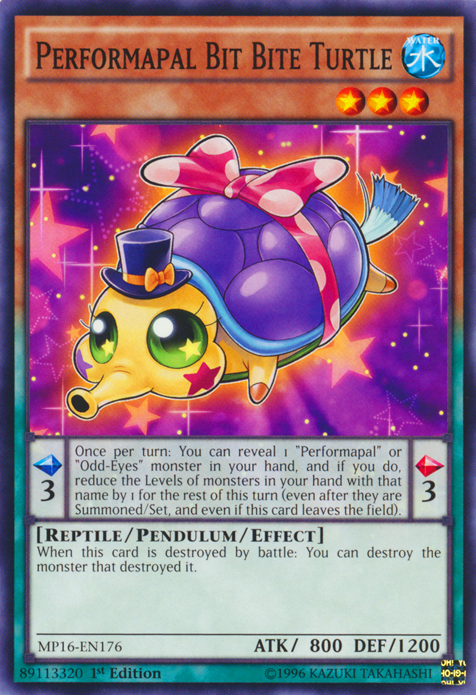 Performapal Bit Bite Turtle [MP16-EN176] Common | Good Games Adelaide SA