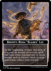 Bounty: Rissa "Blades" Lee // Bounty Rules Double-Sided Token [Outlaws of Thunder Junction Commander Tokens] | Good Games Adelaide SA
