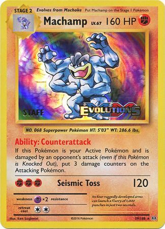 Machamp (59/108) (XY Evolutions Staff Prerelease) [XY: Black Star Promos] | Good Games Adelaide SA