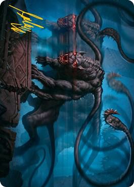 Displacer Beast Art Card Gold Stamped Signature 8 (Art Series: Adventures in the Forgotten Realms)  | Good Games Adelaide SA