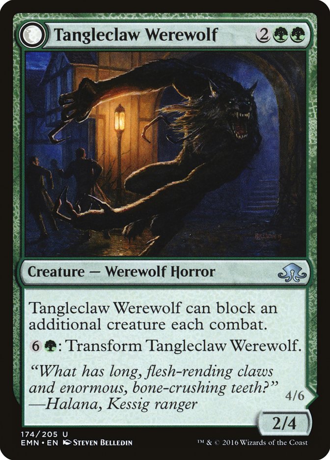Tangleclaw Werewolf // Fibrous Entangler 174 (Eldritch Moon)  | Good Games Adelaide SA
