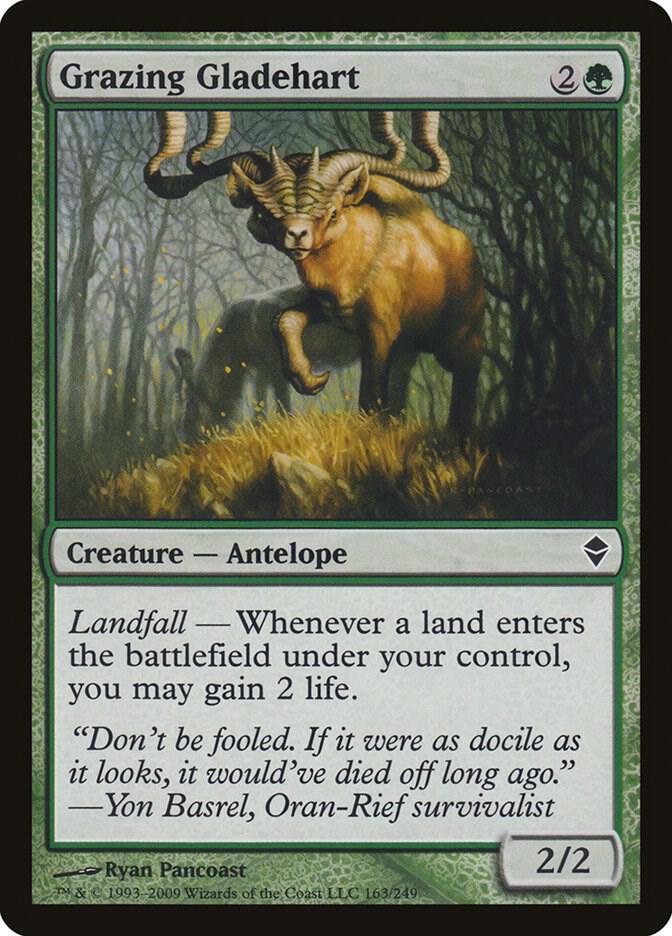Grazing Gladehart 163 (Zendikar)  - Foil | Good Games Adelaide SA