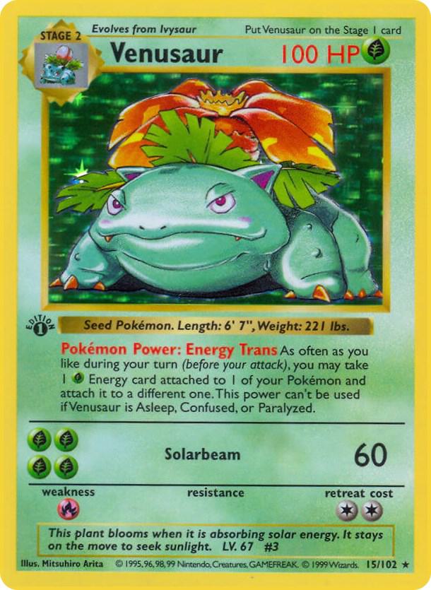 Venusaur 015/102 (Base Set (Shadowless))  - Unlimited Holofoil | Good Games Adelaide SA