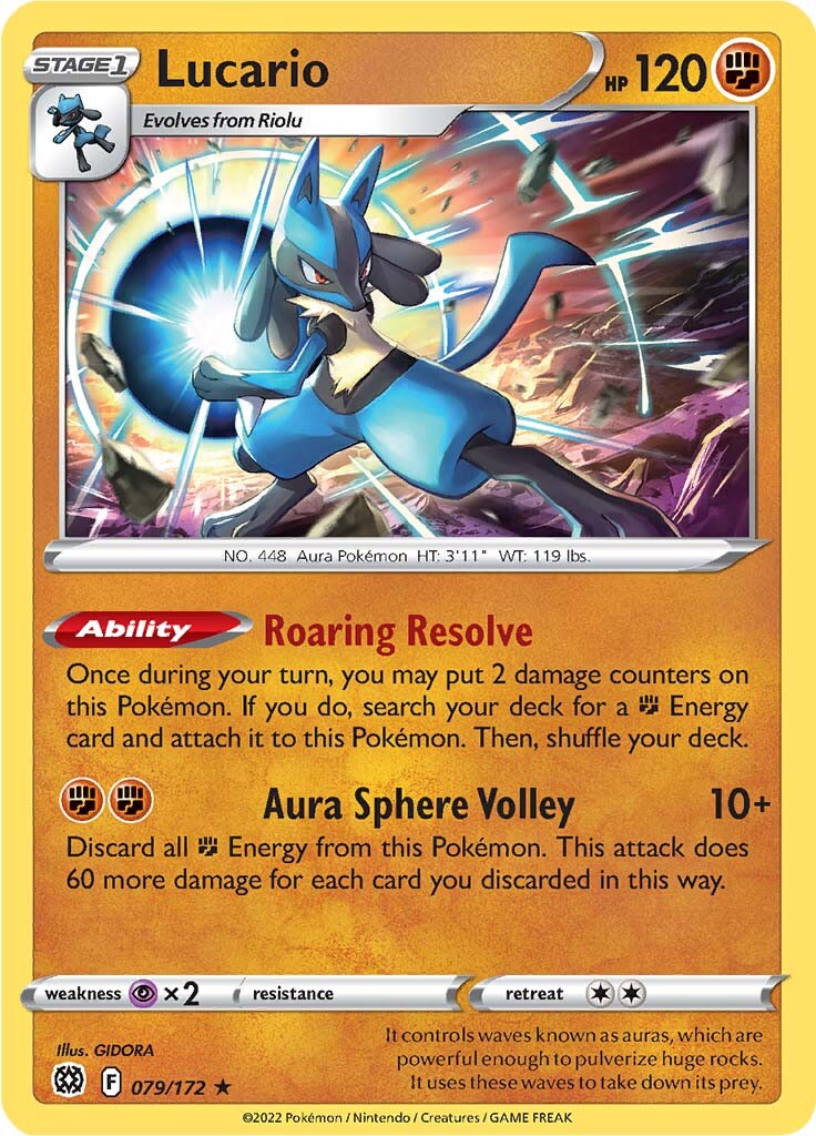 Lucario (079/172) (Theme Deck Exclusive) [Sword & Shield: Brilliant Stars] | Good Games Adelaide SA