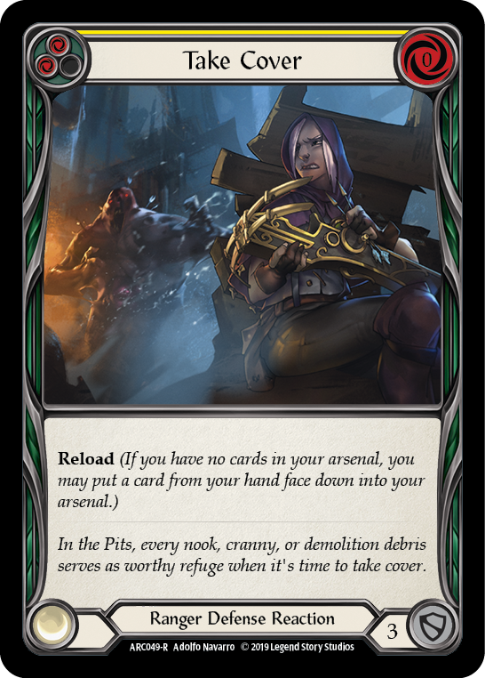 Take Cover (Yellow) [ARC049-R] 1st Edition Normal | Good Games Adelaide SA