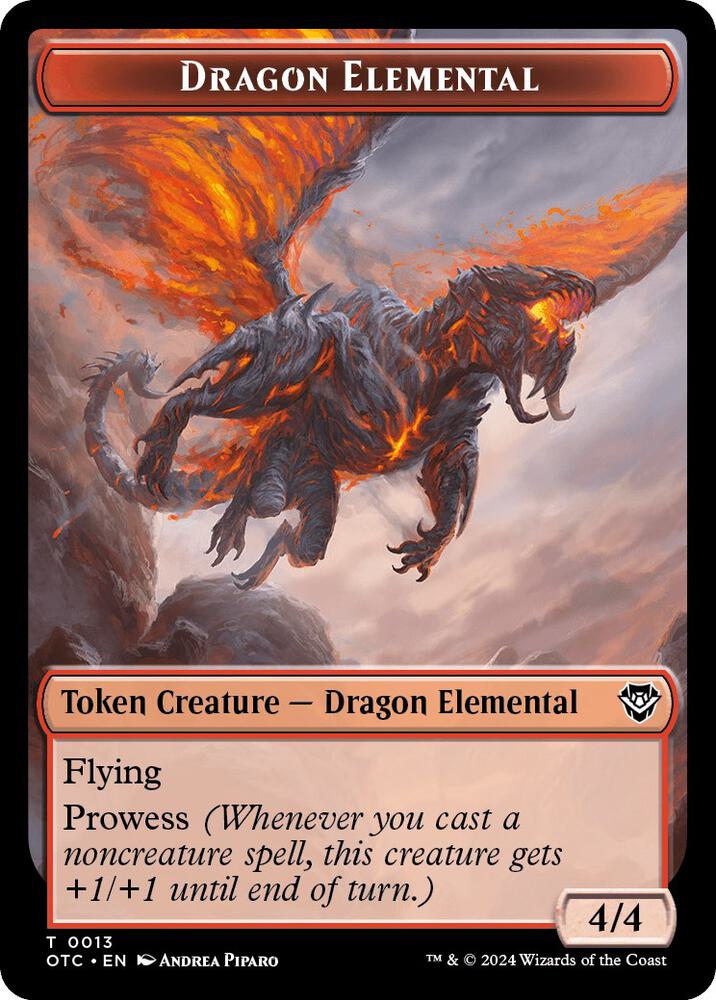 Dragon Elemental Treasure Double Sided Token 13 // 18 (Commander: Outlaws of Thunder Junction)  | Good Games Adelaide SA
