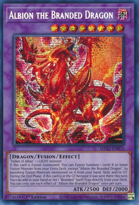 Albion the Branded Dragon [MP22-EN076] Prismatic Secret Rare | Good Games Adelaide SA