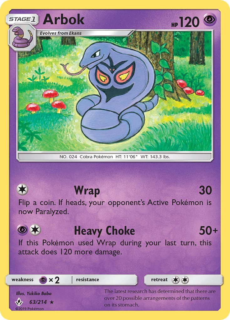 Arbok (63/214) [Sun & Moon: Unbroken Bonds] | Good Games Adelaide SA