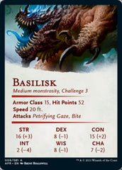 Basilisk Art Card (Gold-Stamped Signature) [Dungeons & Dragons: Adventures in the Forgotten Realms Art Series] | Good Games Adelaide SA