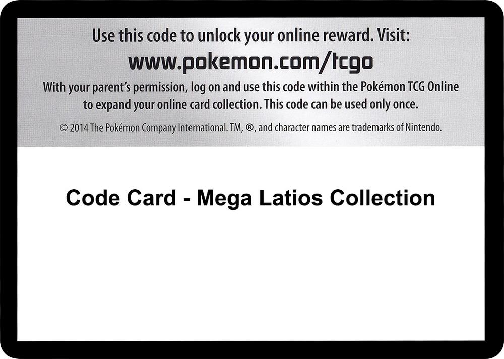 Code Card Mega Latios Collection  (XY - Roaring Skies)  | Good Games Adelaide SA