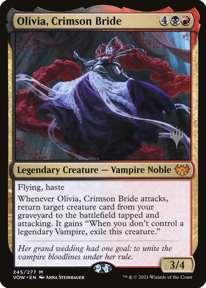 Olivia Crimson Bride  (Promo Pack: Kamigawa: Neon Dynasty)  | Good Games Adelaide SA
